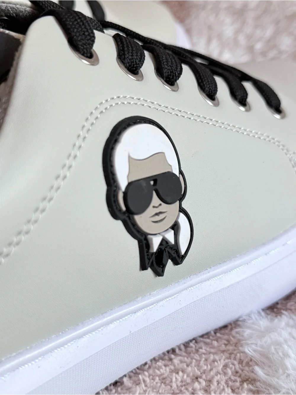 Karl Lagerfeld Paris Leather Sneakers | Logo Lace-Up Designer Shoes [NWOT]